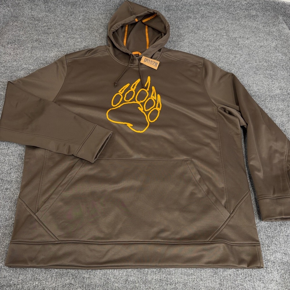 Alaskan Hardgear Duluth Trading Hoodie Men 3XL Brown Graphic Logo Fleece NEW - Picture 2 of 12